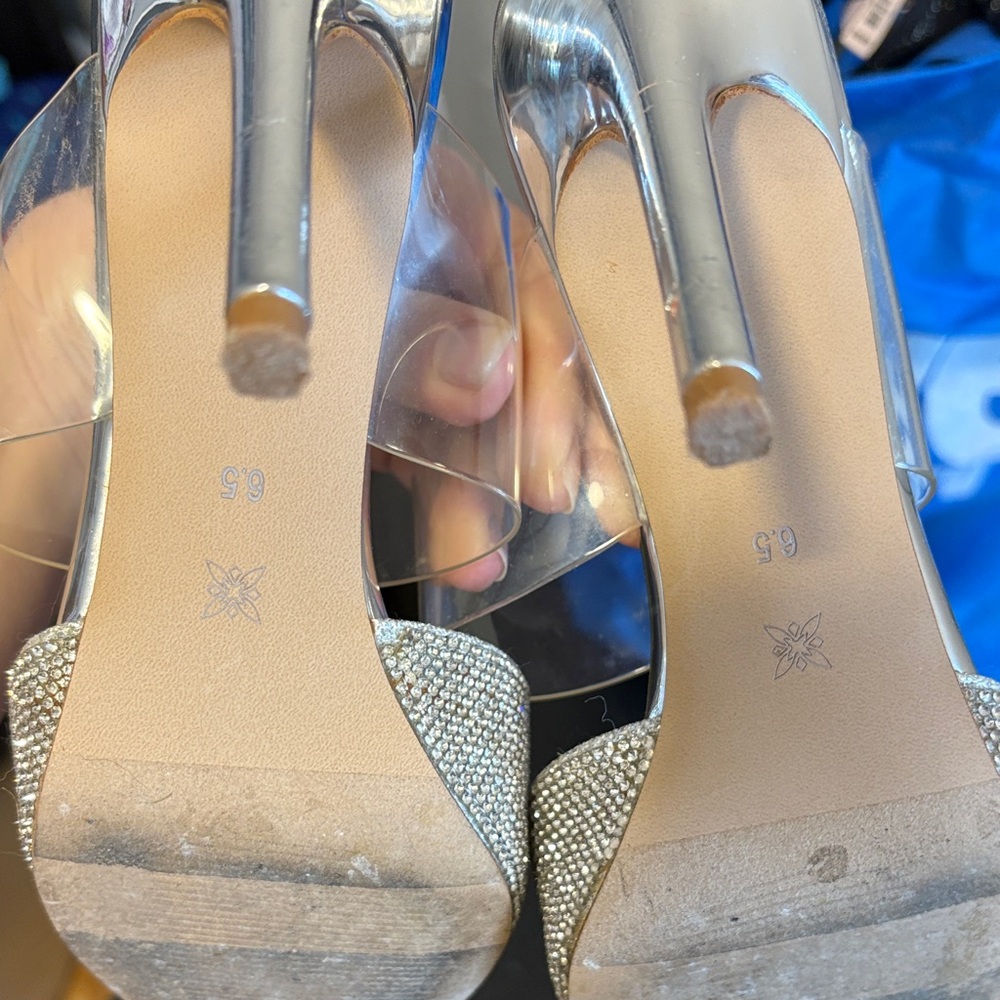 Bcbgeneration Silver Rhinestone Heel - image 3